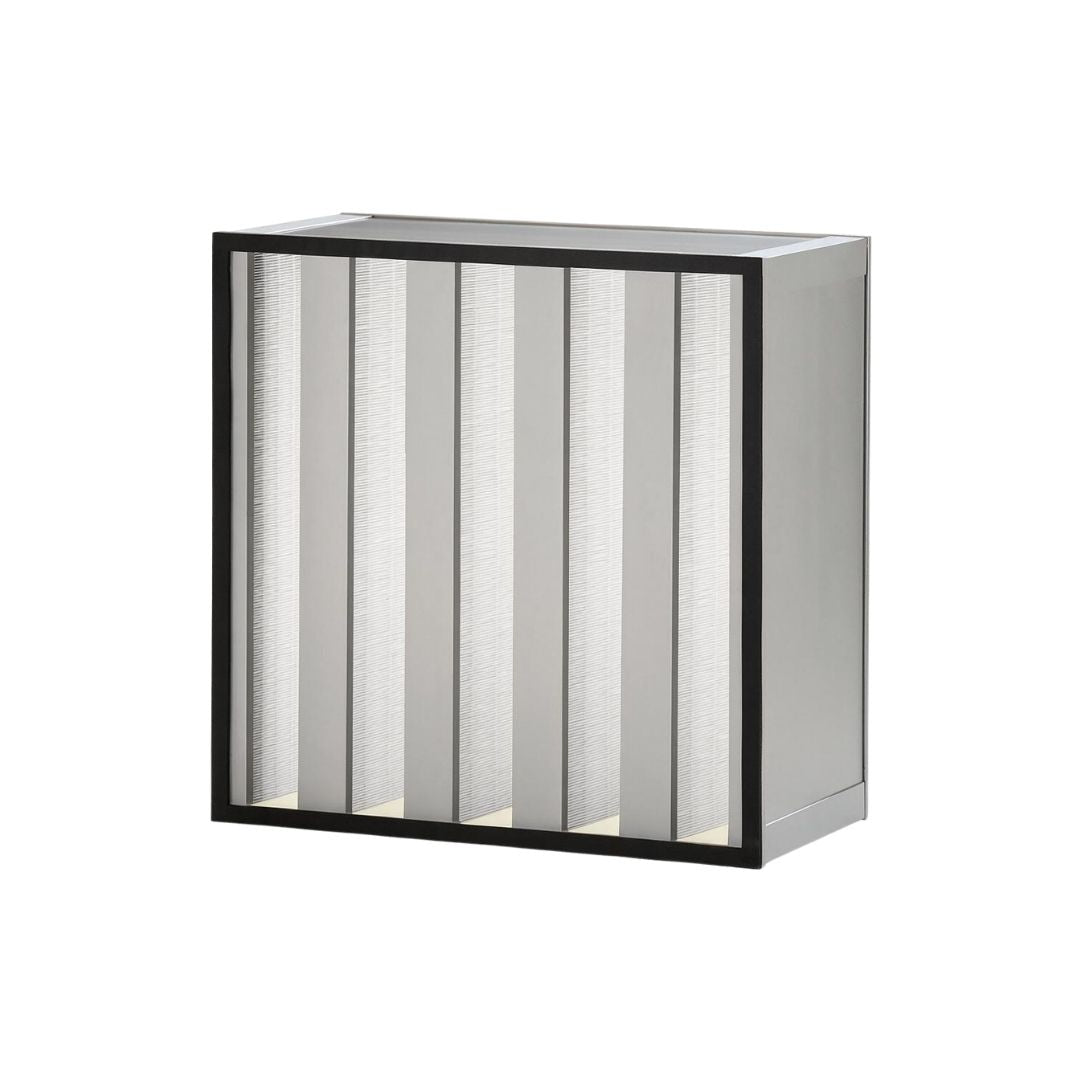 HEPA V-Bank Box Filter - Metal
